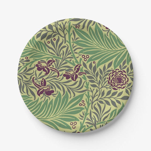 Transform Your Space with Seamless Floral Patterns Paper Plates (Front)