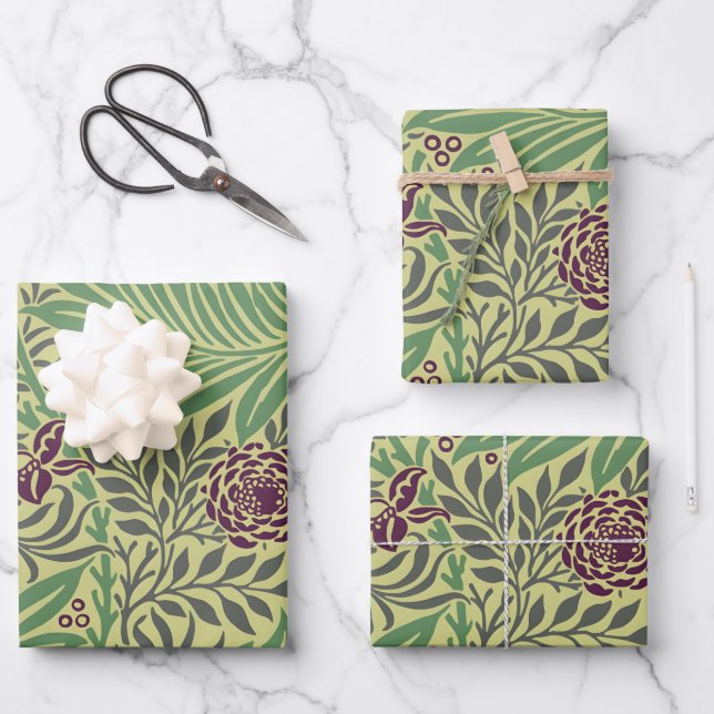 Transform Your Space with Seamless Floral Patterns Wrapping Paper Sheets (Front)