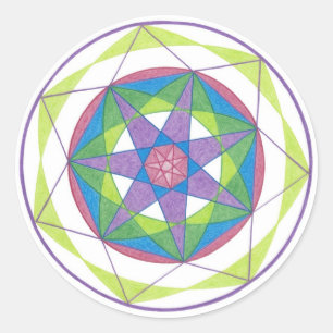 Transformation Mandala Classic Round Sticker