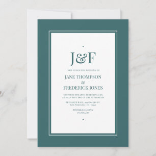 Transformative Teal Wedding Invitation