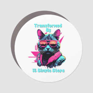 Transformed by 12 Simple Steps, AA, NA, Al-Anon  Car Magnet