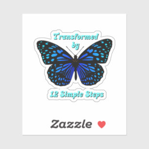 Transformed by 12 Simple Steps, AA, NA, Al-Anon  Sticker