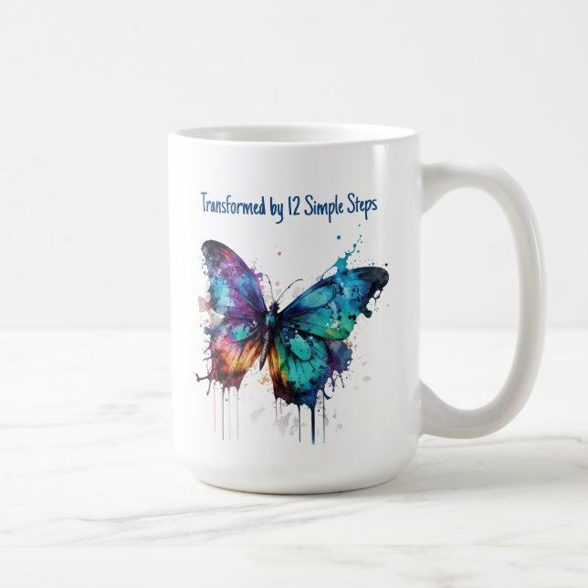 Transformed by 12 Simple Steps Coffee Mug (Right)
