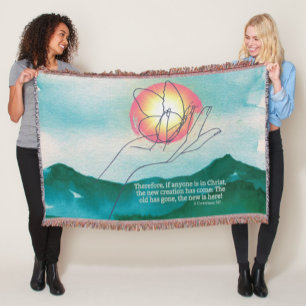 Transformed by Grace The New Creation Christian Throw Blanket
