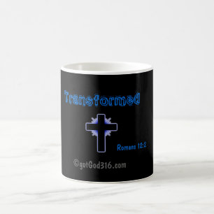 Transformed gotGod316.com Romans 12:2 Color Morph Mug