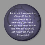 Transformed Romans 12 Christian Bible Verse Quote Magnet