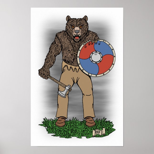 Transformed Viking Berserker or Werebear Poster (Front)