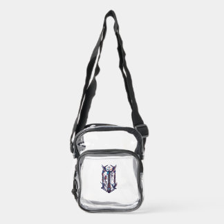 Transformer" Futuristic Cybernetic Graphic tshart Clear Crossbody Bag