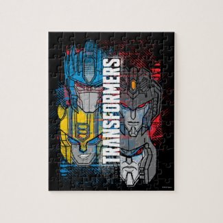 Transformers | Autobot & Decepticon Grunge Print Jigsaw Puzzle