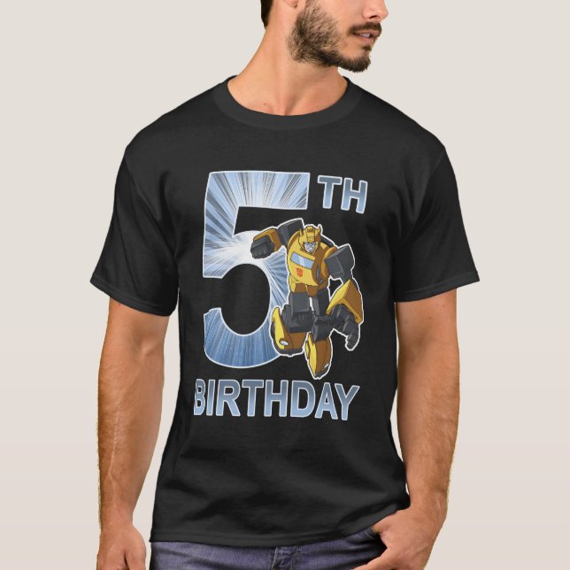 Transformers Bumblebee 5Th Birthday T-Shirt (Front)