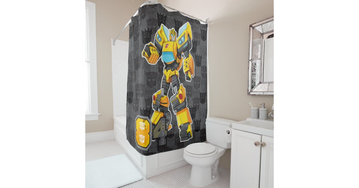 Transformers Bumblebee 84 Camo Shower, Camo Shower Curtain