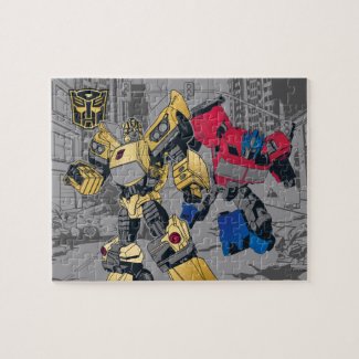 Transformers | Bumblebee & Optimus Prime In City Jigsaw Puzzle