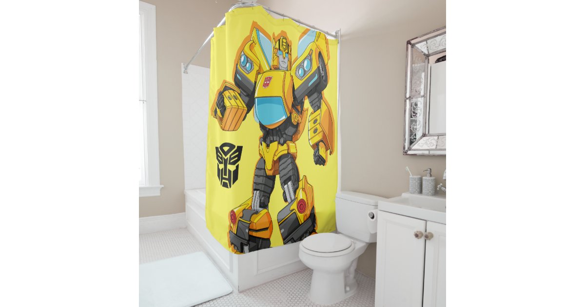 Bumblebee Standing Pose Shower Curtain, Standing Shower Curtain