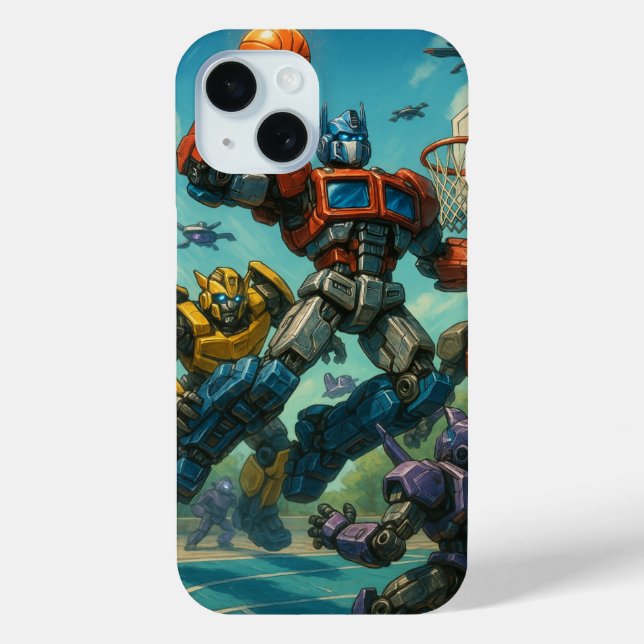 Transformers in Basketball game Case-Mate iPhone Case (Back)