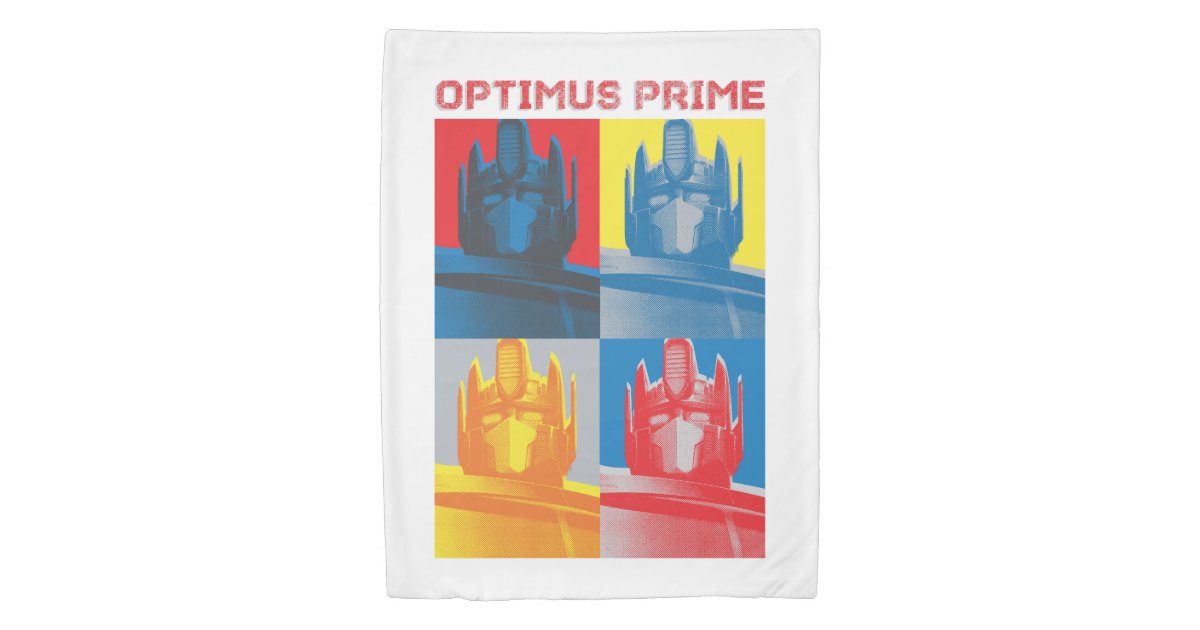 Transformers Optimus Prime Pop Art Duvet Cover Zazzle Com