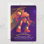 Transforming Robot Birthday Invitation at Zazzle