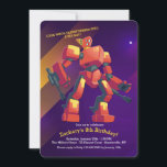 Transforming Robot Birthday Invitation<br><div class="desc">A trendy, boy's birthday party invitation featuring a transforming robot figure against a futuristic background. (FP). The card is easy to customize with your wording, font, font color and choice of six paper types.Not exactly what you're looking for? All our products can be custom designed to meet your needs at...</div>