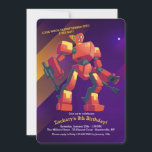 Transforming Robot Birthday Invitation<br><div class="desc">A trendy, boy's birthday party invitation featuring a transforming robot figure against a futuristic background. (FP). The card is easy to customize with your wording, font, font color and choice of six paper types.Not exactly what you're looking for? All our products can be custom designed to meet your needs at...</div>