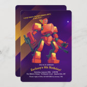 Transforming Robot Birthday Invitation (Front/Back)