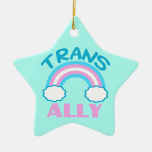 Transgender Ally Ceramic Ornament