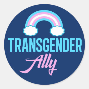 Transgender Ally Classic Round Sticker