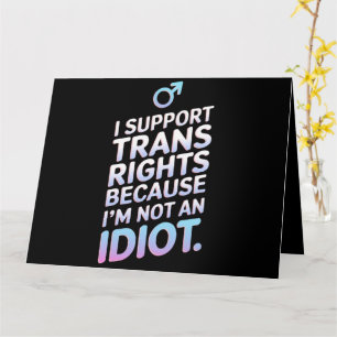 Transgender Ally Trans Pride Flag Support Card