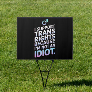 Transgender Ally Trans Pride Flag Support  Sign