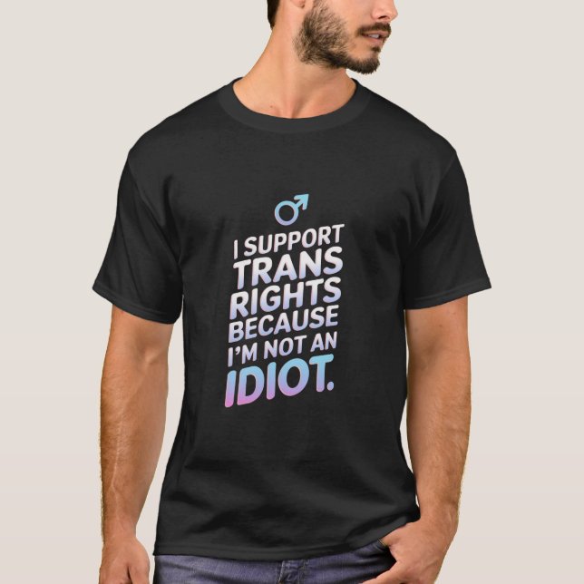 Transgender Ally Trans Pride Flag Support  T-Shirt (Front)