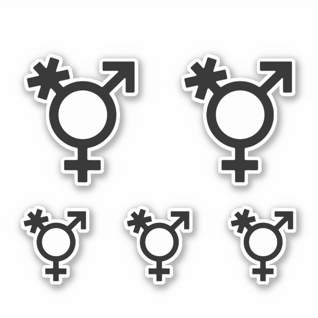 Transgender Alternative Gender Symbol Sticker (Front)