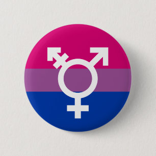 Transgender and Bi+ Pride Flag Button