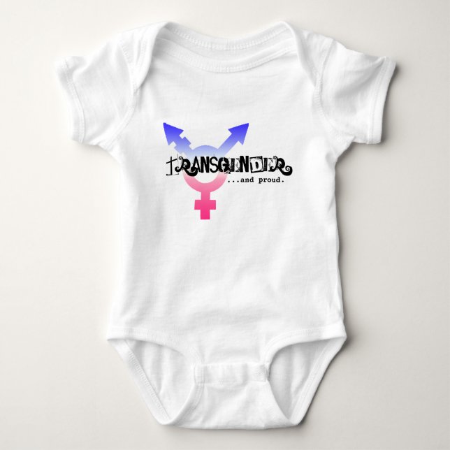"Transgender...and proud." T-Shirt (Front)