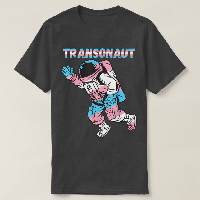 Transgender Astronaut Space Gravity Transseual Fla T-Shirt (Design Front)
