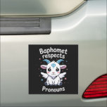 Transgender Baphomet Respects Pronouns Trans Pride Car Magnet<br><div class="desc">Transgender Baphomet Respects Pronouns Trans Pride</div>