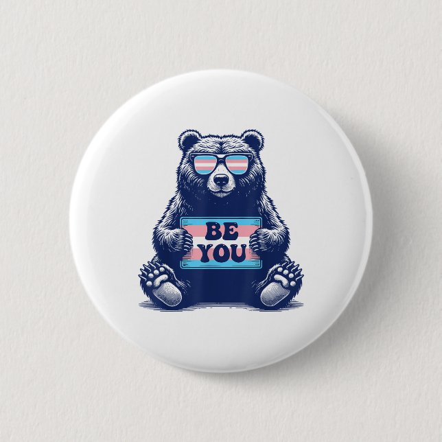 Transgender Be You Trans Pride M2f F2m  Button (Front)