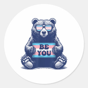 Transgender Be You Trans Pride M2f F2m Classic Round Sticker