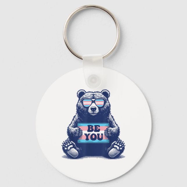 Transgender Be You Trans Pride M2f F2m  Keychain (Front)