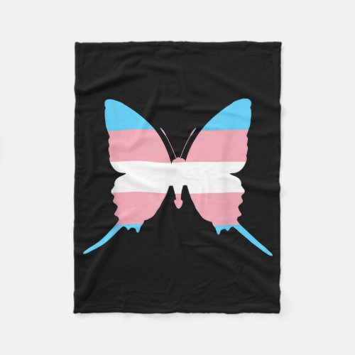 Transgender Butterfly Trans Pride Flag LGBT Fleece Blanket