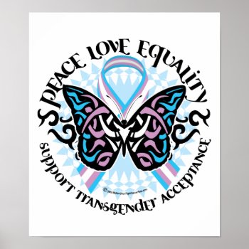 Transgender Butterfly Tribal Poster by fightcancertees at Zazzle
