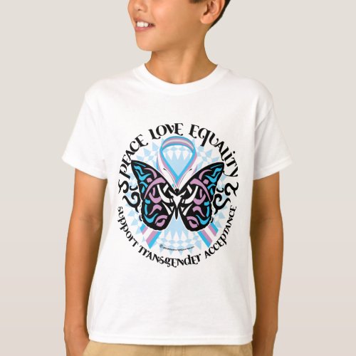 Transgender Butterfly Tribal T_Shirt