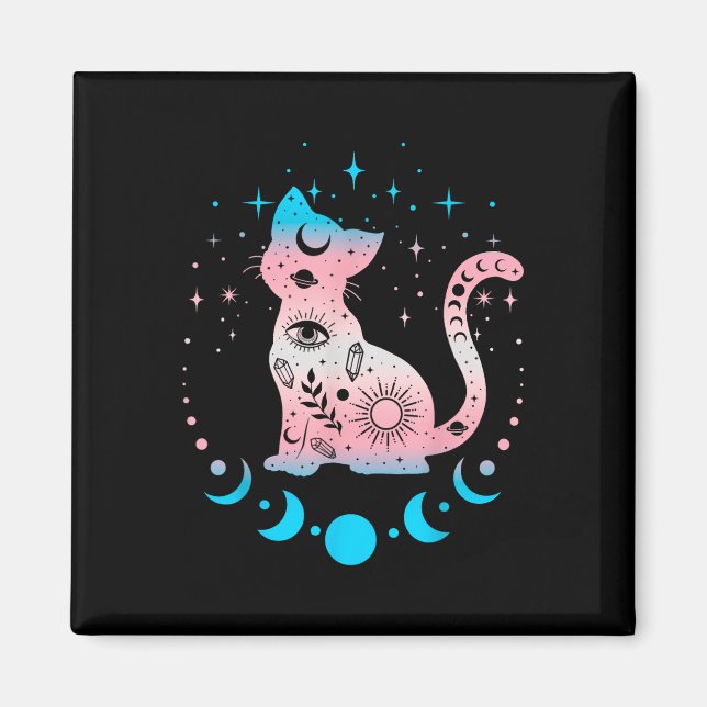 Transgender Cat Astrology Celestial Lgbt Pride Tra Magnet (Front)