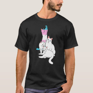 Transgender Cat Lgbt Q Cute Kitten Trans Pride Fla T-Shirt
