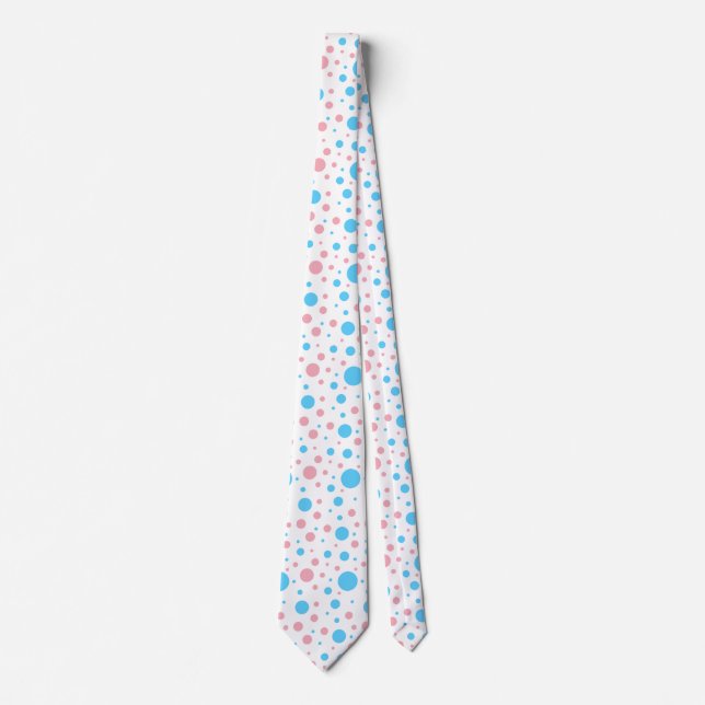 Transgender Color Polka Dots Neck Tie (Front)