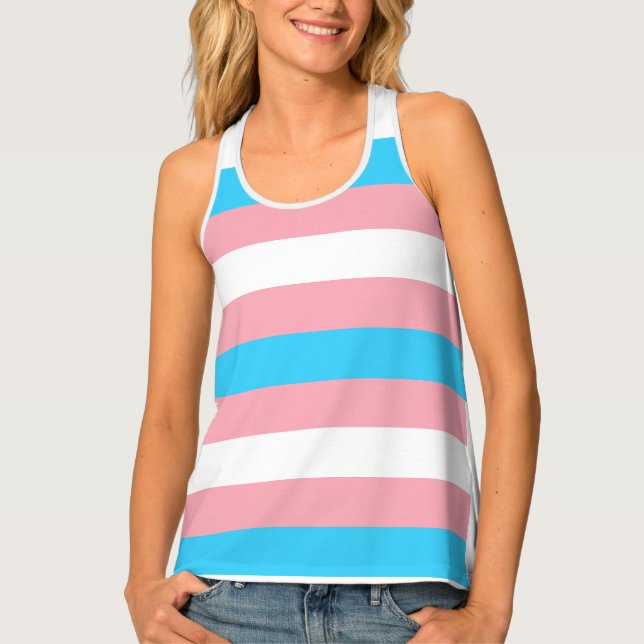 Transgender colours (colors) Tank top (Front)