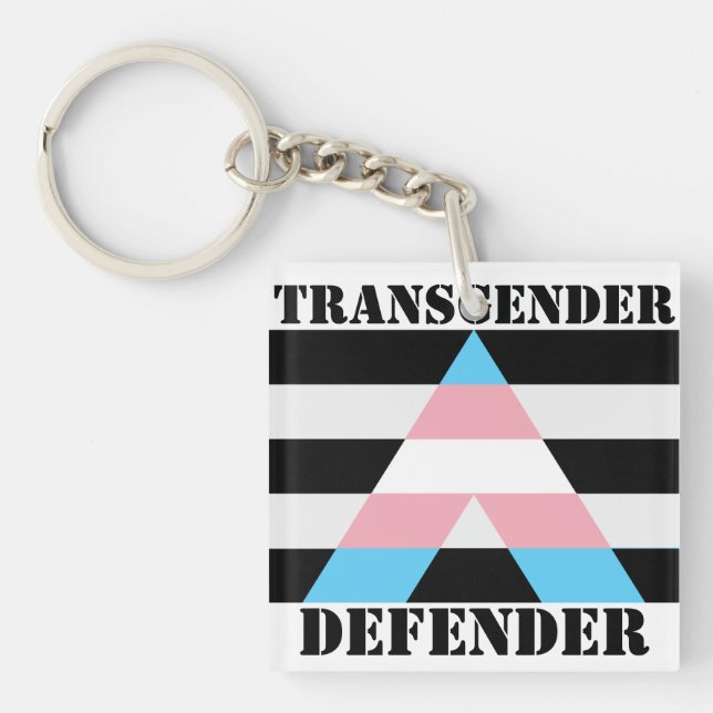 Transgender Defender Ally Keychain (Front)