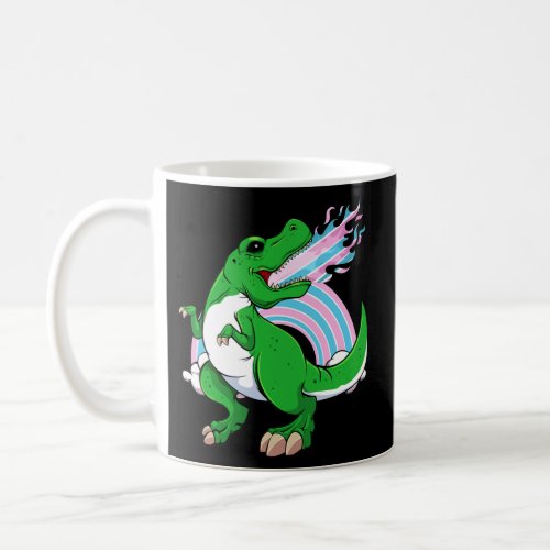 Transgender Dinosaur LGBT Q Cool T Rex Trans Coffee Mug