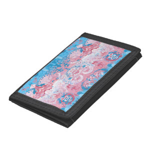 Transgender Dragon Damask - Trans Pride Flag Color Tri-fold Wallet