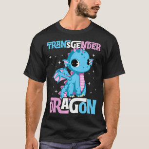 Transgender Dragon Teen Trans Pride Flag Esthetic T-Shirt