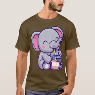 transgender elephant bubble tea transgender elepha T-Shirt