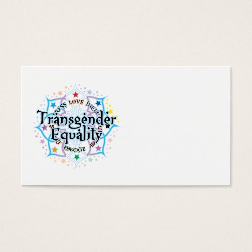 Transgender Equality Lotus Business Card
