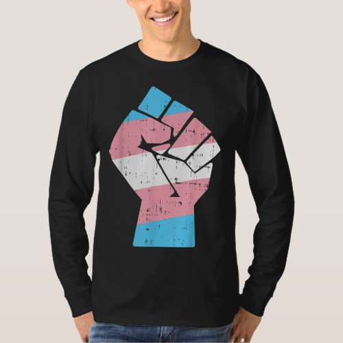 Transgender Fist Pride Rights LGBT Trans Transexua T_Shirt